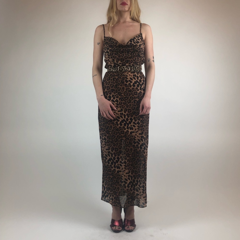 90’s Style Cheetah Slip Dress